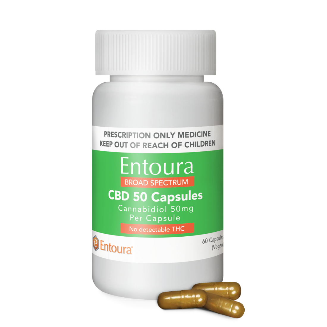 Entoura Broad Spectrum CBD 50 Capsules 60ct